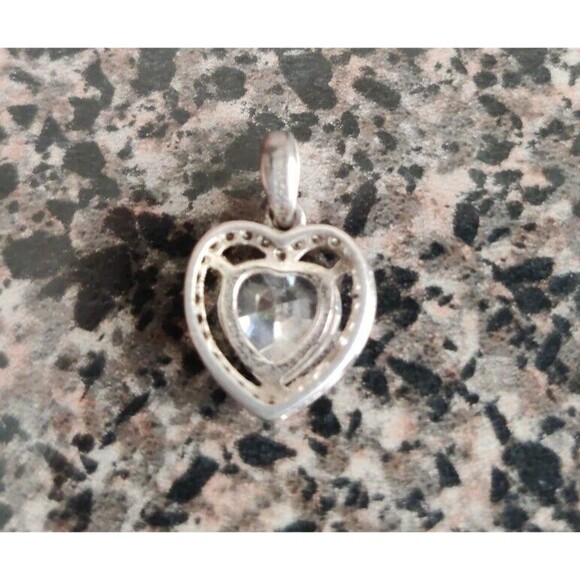 TRR 925 Sterling Silver Simulated Heart Shape Love Pendant - Picture 2 of 4